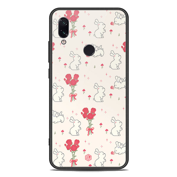 Cute Korean Series Soft Phone Case - Premium Glass Case - Design 6 - Xiaomi Redmi Note 7