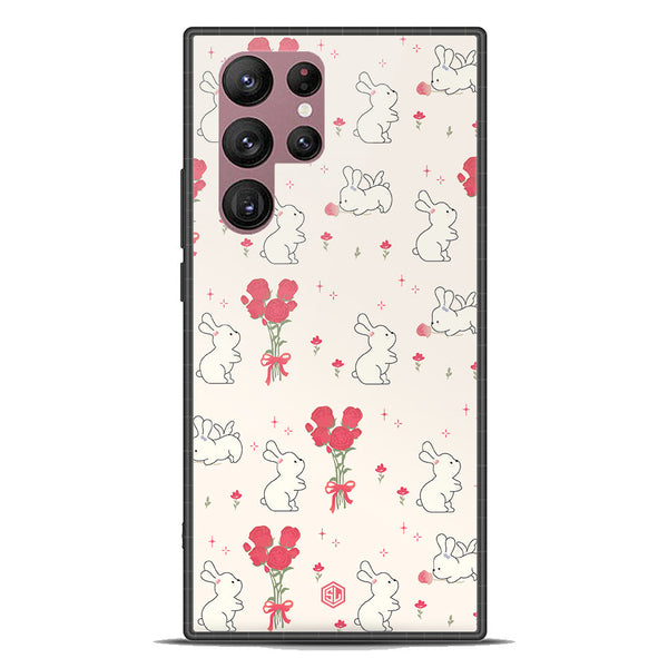 Cute Korean Design Series Soft Phone Case - Premium Glass Case - Design 6 - Samsung Galaxy S22 Ultra 5G