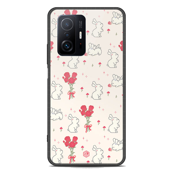 Cute Korean Series Soft Phone Case - Premium Glass Case - Design 6 - Xiaomi 11T Pro