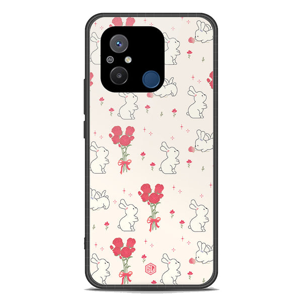 Cute Korean Series Soft Phone Case - Premium Glass Case - Design 6 - Xiaomi Redmi 12C