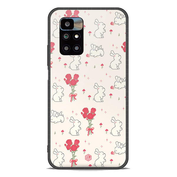 Cute Korean Series Soft Phone Case - Premium Glass Case - Design 6 - Xiaomi Redmi 10 Prime