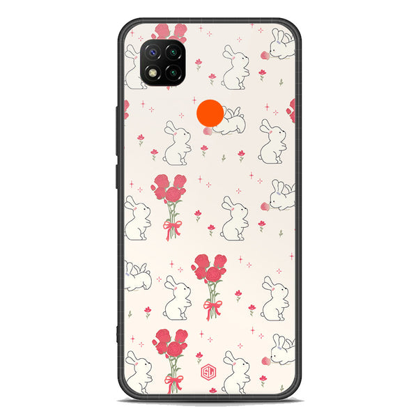 Cute Korean Series Soft Phone Case - Premium Glass Case - Design 6 - Xiaomi Redmi 10A