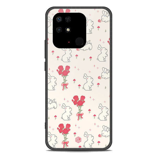 Cute Korean Series Soft Phone Case - Premium Glass Case - Design 6 - Xiaomi Redmi 10C