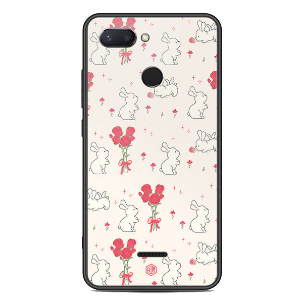 Cute Korean Series Soft Phone Case - Premium Glass Case - Design 6 - Xiaomi Redmi 6