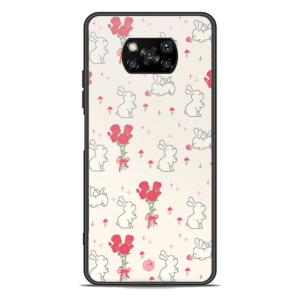 Cute Korean Series Soft Phone Case - Premium Glass Case - Design 6 - Xiaomi Poco X3