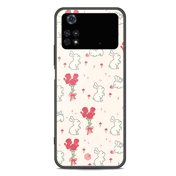 Cute Korean Series Soft Phone Case - Premium Glass Case - Design 6 - Xiaomi Poco M4 Pro 5G
