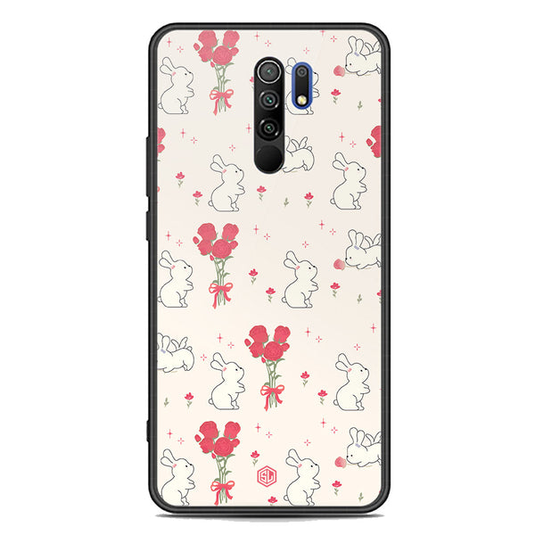 Cute Korean Series Soft Phone Case - Premium Glass Case - Design 6 - Xiaomi Poco M2