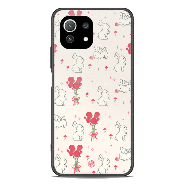 Cute Korean Series Soft Phone Case - Premium Glass Case - Design 6 - Xiaomi Mi 11 Lite