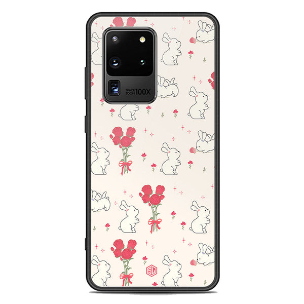 Cute Korean Design Series Soft Phone Case - Premium Glass Case - Design 6 - Samsung Galaxy S20 Ultra