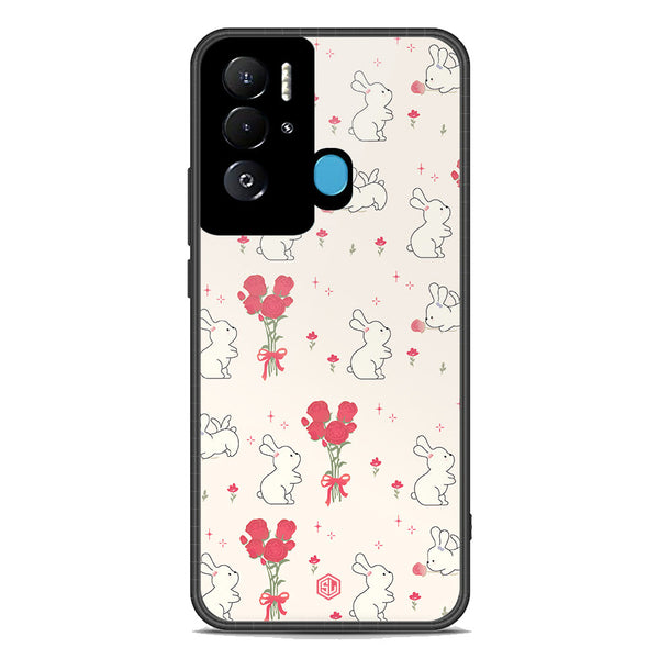 Cute Korean Series Soft Phone Case - Premium Glass Case - Design 6 - Tecno Pova Neo