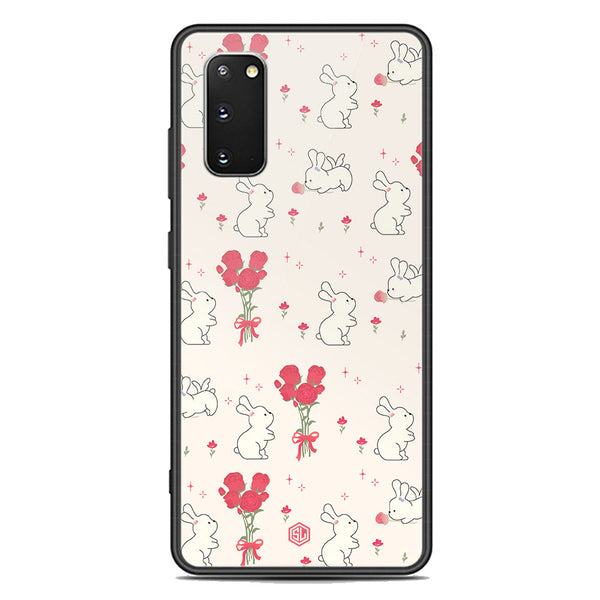Cute Korean Design Series Soft Phone Case - Premium Glass Case - Design 6 - Samsung Galaxy S20 Plus