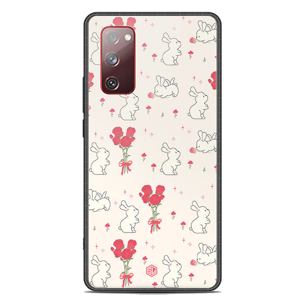 Cute Korean Design Series Soft Phone Case - Premium Glass Case - Design 6 - Samsung Galaxy S20 FE