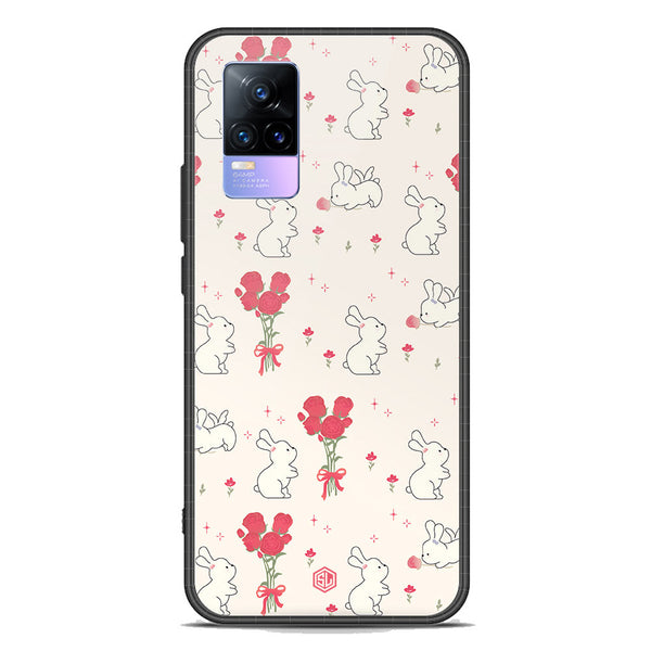 Cute Korean Series Soft Phone Case - Premium Glass Case - Design 6 - Vivo Y73