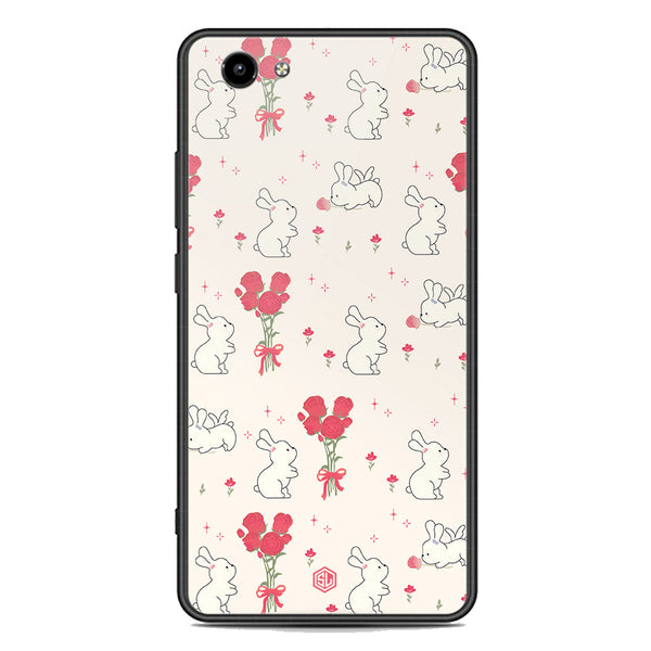 Cute Korean Series Soft Phone Case - Premium Glass Case - Design 6 - Vivo Y71