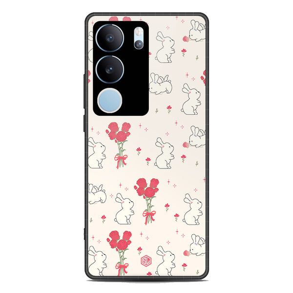 Cute Korean Series Soft Phone Case - Premium Glass Case - Design 6 - Vivo V29