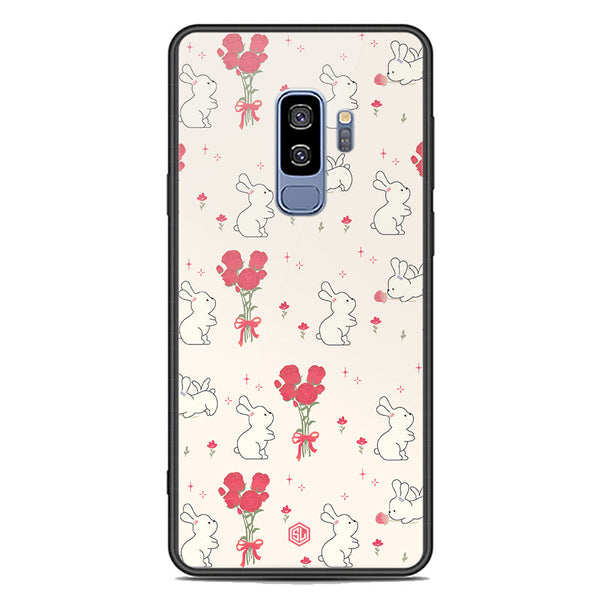 Cute Korean Design Series Soft Phone Case - Premium Glass Case - Design 6 - Samsung Galaxy S9 Plus