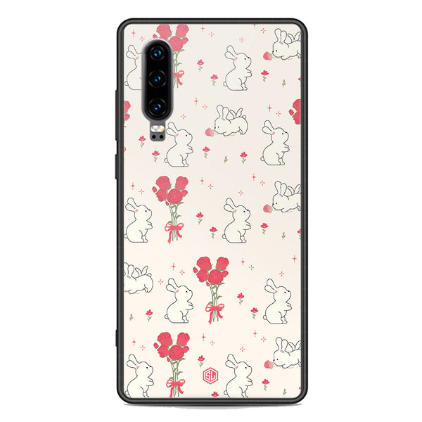 Cute Korean Design Series Soft Phone Case - Premium Glass Case - Design 6 - Huawei P30