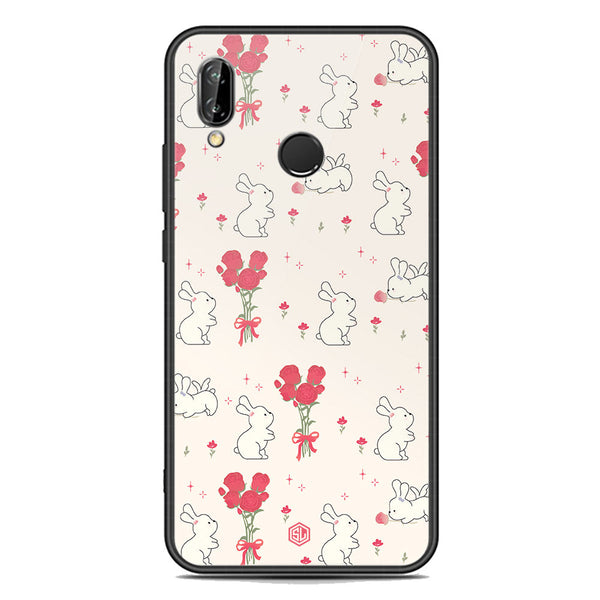 Cute Korean Design Series Soft Phone Case - Premium Glass Case - Design 6 - Huawei P20 Lite