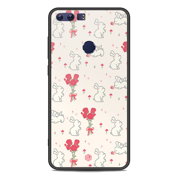 Cute Korean Design Series Soft Phone Case - Premium Glass Case - Design 6 - Huawei Honor 8