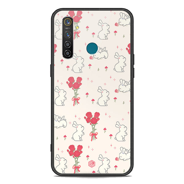 Cute Korean Design Series Soft Phone Case - Premium Glass Case - Design 6 - Realme Q