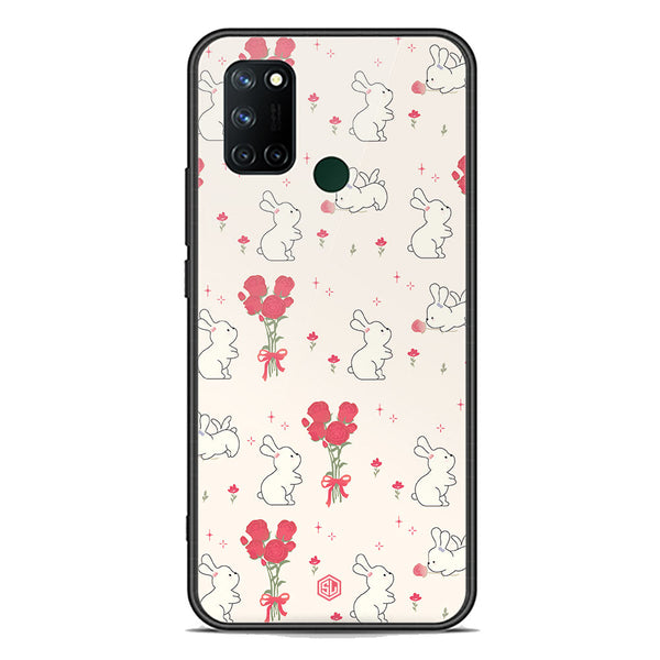 Cute Korean Design Series Soft Phone Case - Premium Glass Case - Design 6 - Realme 7i