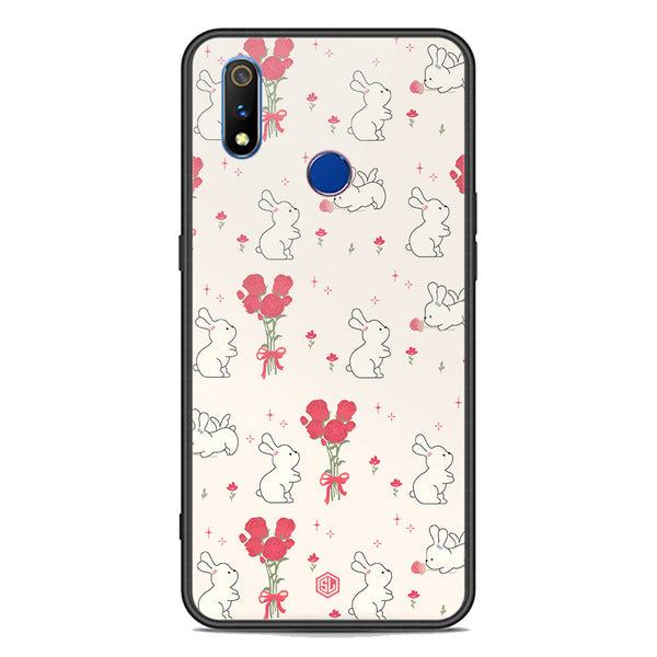 Cute Korean Design Series Soft Phone Case - Premium Glass Case - Design 6 - Realme 3i