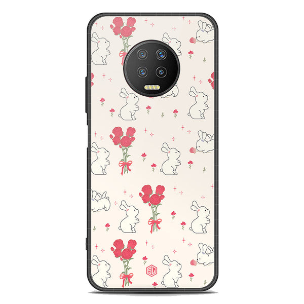 Cute Korean Design Series Soft Phone Case - Premium Glass Case - Design 6 - Infinix Note 7