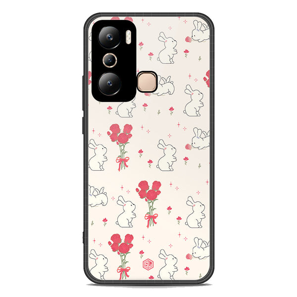 Cute Korean Design Series Soft Phone Case - Premium Glass Case - Design 6 - Infinix Hot 20i