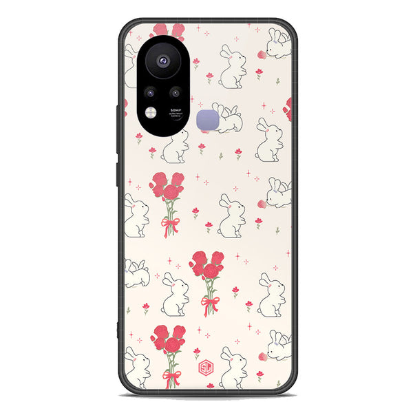 Cute Korean Design Series Soft Phone Case - Premium Glass Case - Design 6 - Infinix Hot 11s