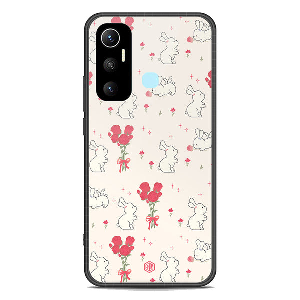 Cute Korean Design Series Soft Phone Case - Premium Glass Case - Design 6 - Infinix Hot 11