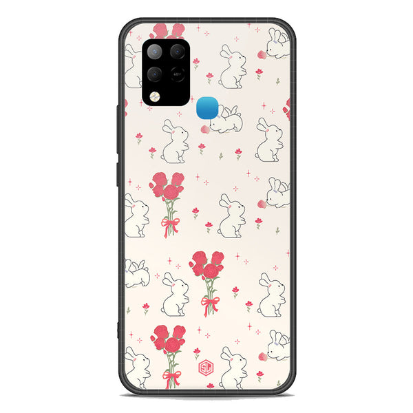 Cute Korean Design Series Soft Phone Case - Premium Glass Case - Design 6 - Infinix Hot 10S