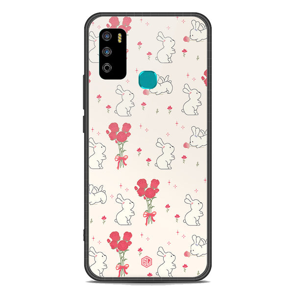 Cute Korean Design Series Soft Phone Case - Premium Glass Case - Design 6 - Infinix Hot 9 Play