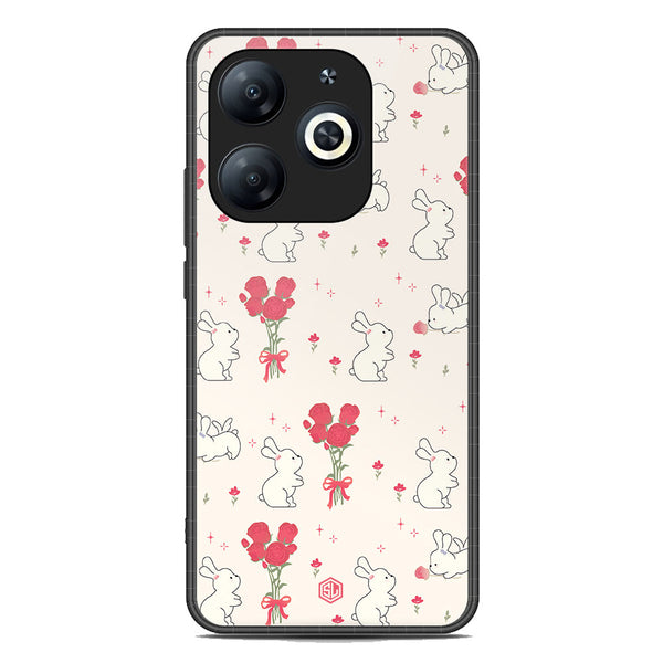 Cute Korean Series Soft Phone Case - Premium Glass Case - Design 6 - Tecno Spark Go 2024