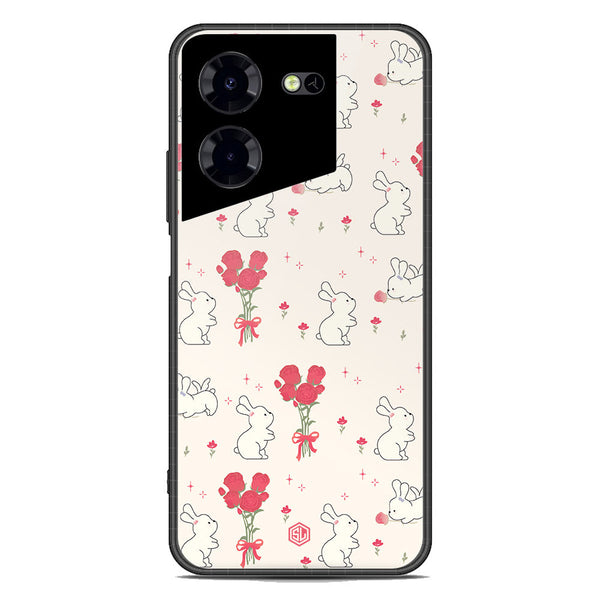 Cute Korean Series Soft Phone Case - Premium Glass Case - Design 6 - Tecno Pova 5 Pro