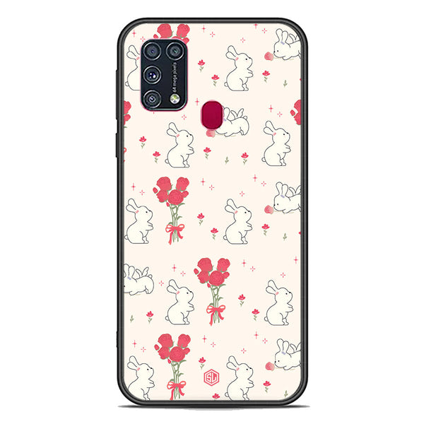 Cute Korean Design Series Soft Phone Case - Premium Glass Case - Design 6 - Samsung Galaxy M31