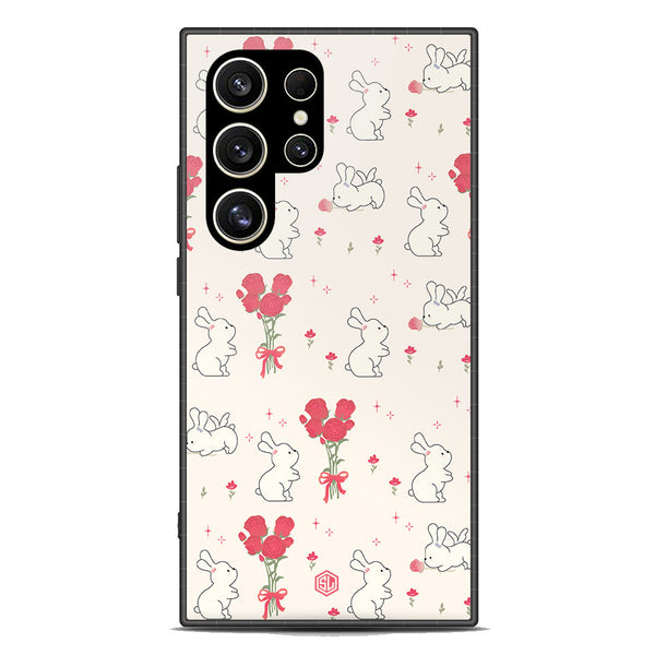 Cute Korean Design Series Soft Phone Case - Premium Glass Case - Design 6 - Samsung Galaxy S24 Ultra