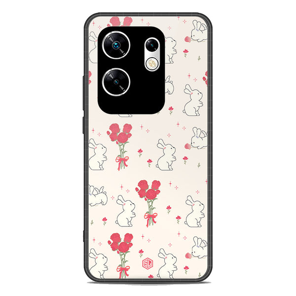 Cute Korean Design Series Soft Phone Case - Premium Glass Case - Design 6 - Infinix Zero 30 4G