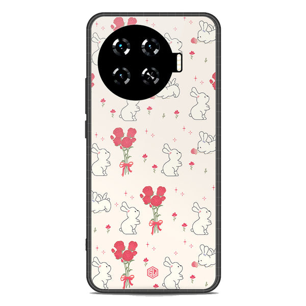 Cute Korean Design Series Soft Phone Case - Premium Glass Case - Design 6 - Tecno Spark 20 Pro Plus