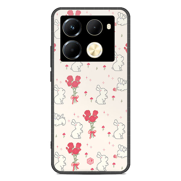 Cute Korean Design Series Soft Phone Case - Premium Glass Case - Design 6 - Infinix Note 40 Pro