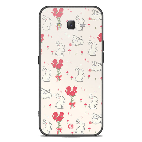 Cute Korean Design Series Soft Phone Case - Premium Glass Case - Design 6 - Samsung Galaxy J7 2015