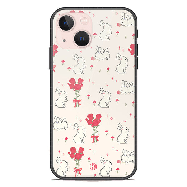 Cute Korean Design Series Soft Phone Case - Premium Glass Case - Design 6 - iPhone 14