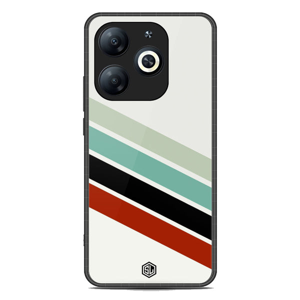 Retro Stripes Series Soft Phone Case - Premium Glass Case - Tecno Spark Go 2024