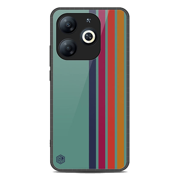 Retro Stripes Series Soft Phone Case - Premium Glass Case - Tecno Spark Go 2024