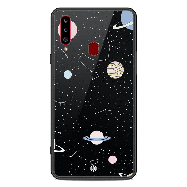 Space Series Soft Phone Case - Premium Glass Case - Design 1 - Samsung Galaxy A20s