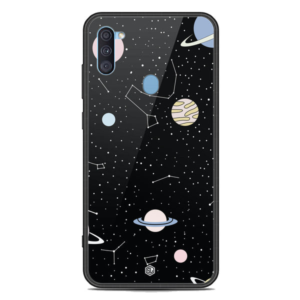 Space Series Soft Phone Case - Premium Glass Case - Design 1 - Samsung Galaxy A11