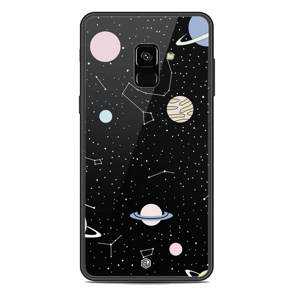 Space Series Soft Phone Case - Premium Glass Case - Design 1 - Samsung Galaxy A8 2018