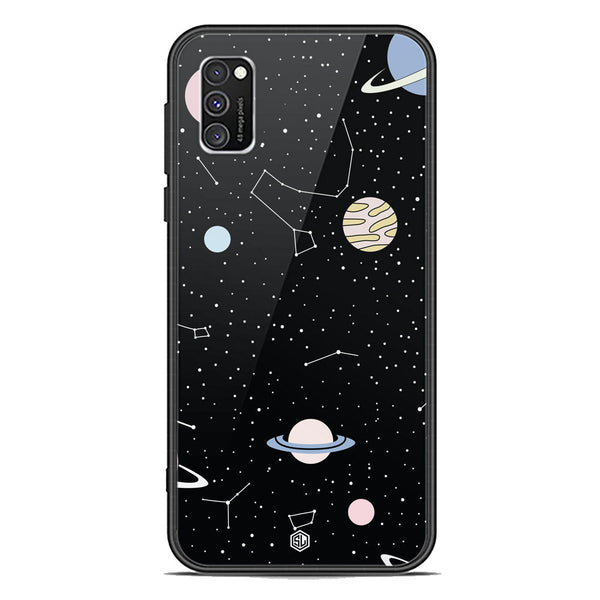 Space Series Soft Phone Case - Premium Glass Case - Design 1 - Samsung Galaxy A03s