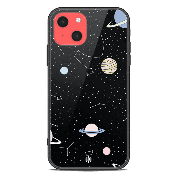 Space Series Soft Phone Case - Premium Glass Case - Design 1 - iPhone 13 Mini