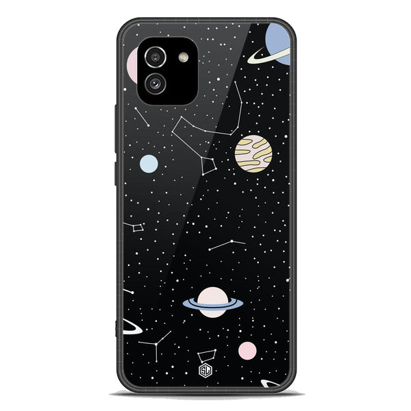 Space Series Soft Phone Case - Premium Glass Case - Design 1 - Samsung Galaxy A03