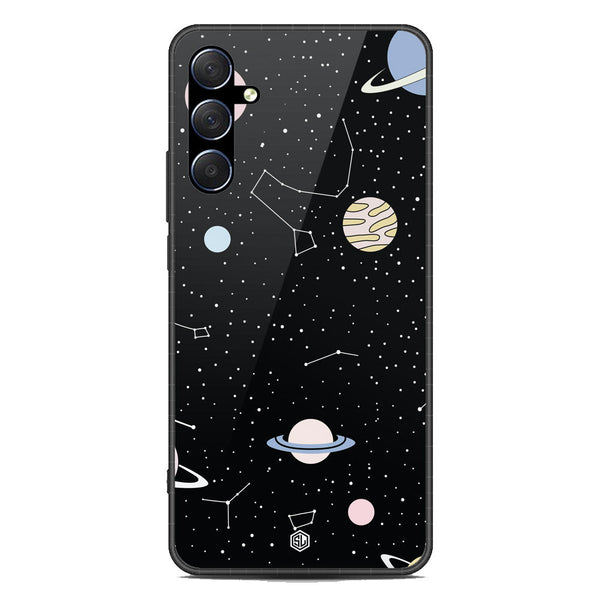 Space Series Soft Phone Case - Premium Glass Case - Design 1 - Samsung Galaxy M54